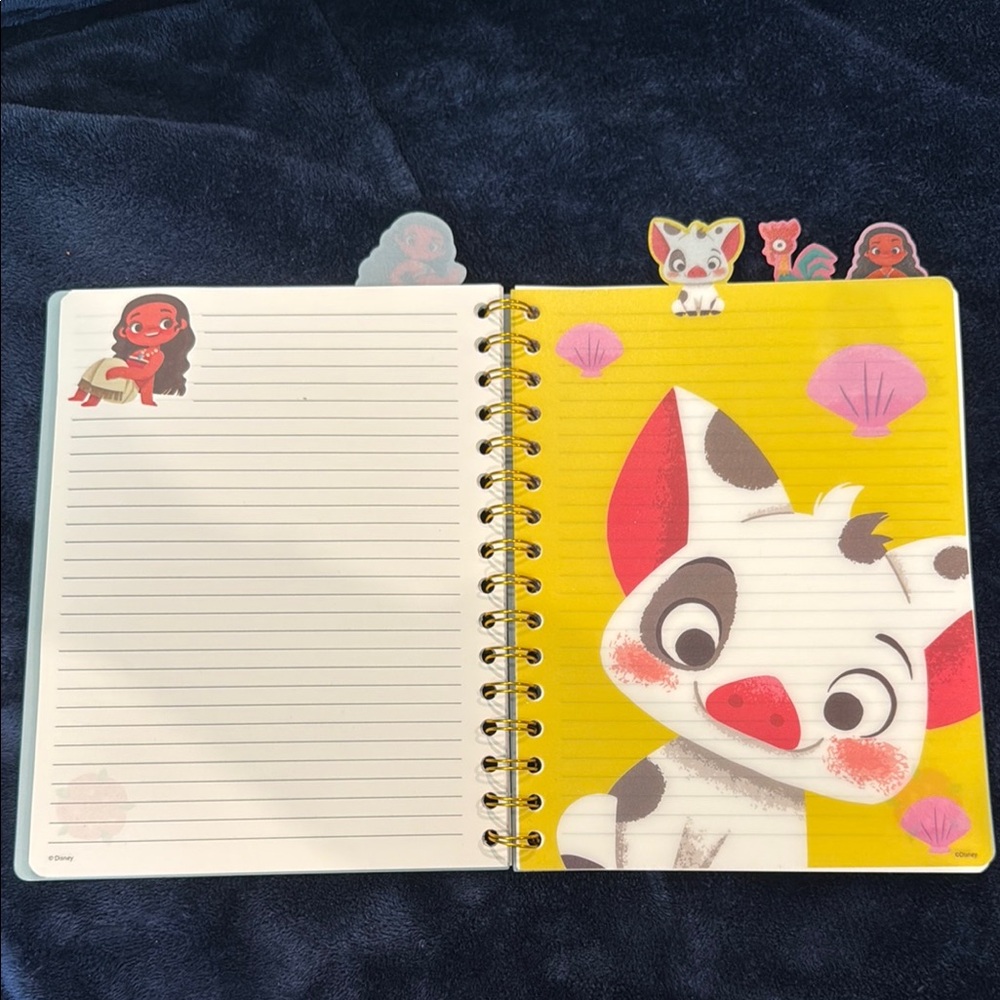 Moana theme 4-tabbed journal/notebook - Picture 3 of 6
